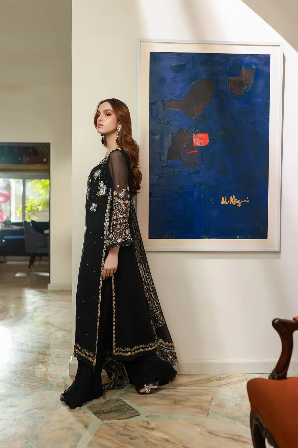 Dhanak | Chiffon Pret | SS25DA-2720 - Aqsa Fabrics