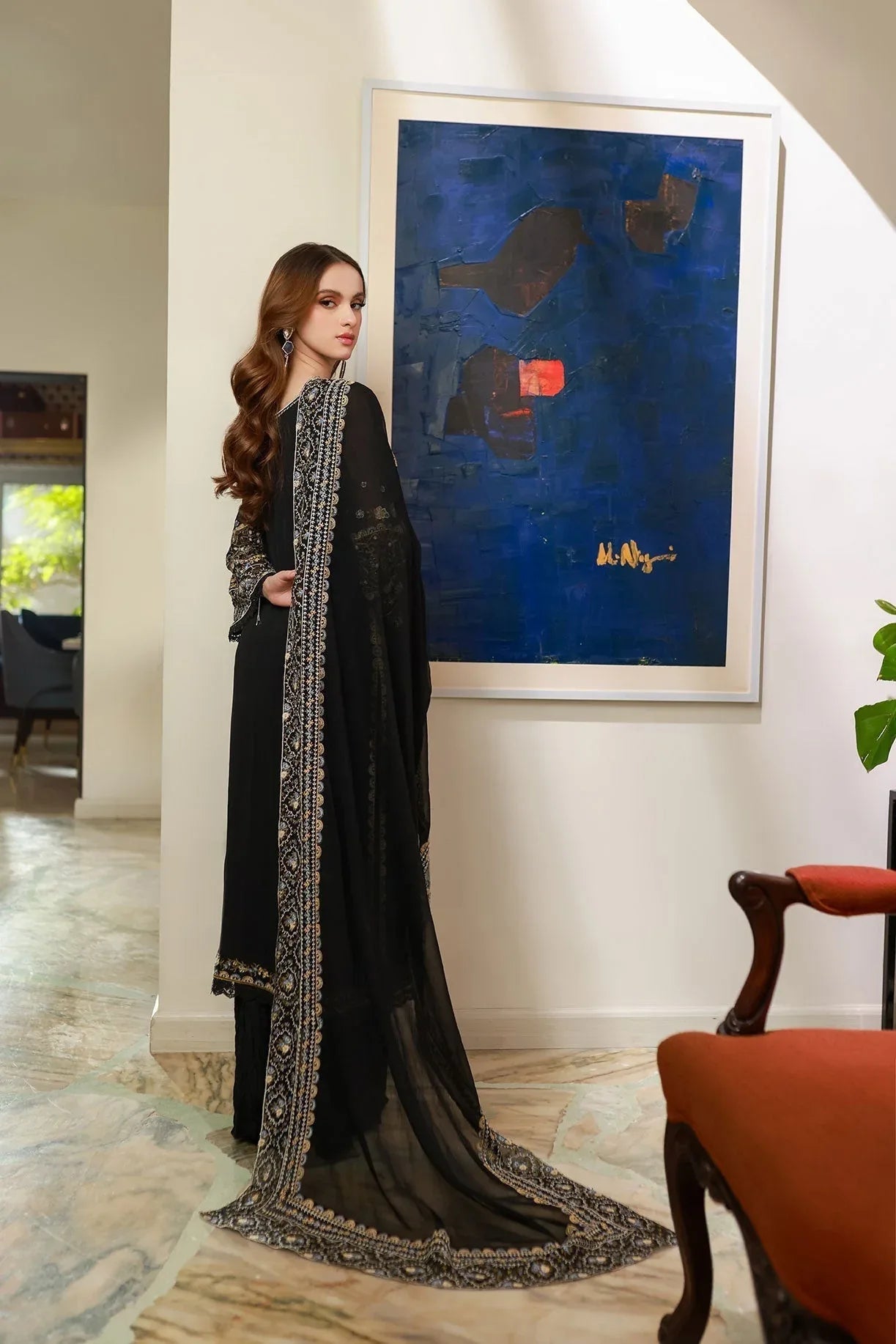 Dhanak | Chiffon Pret | SS25DA-2720 - Aqsa Fabrics