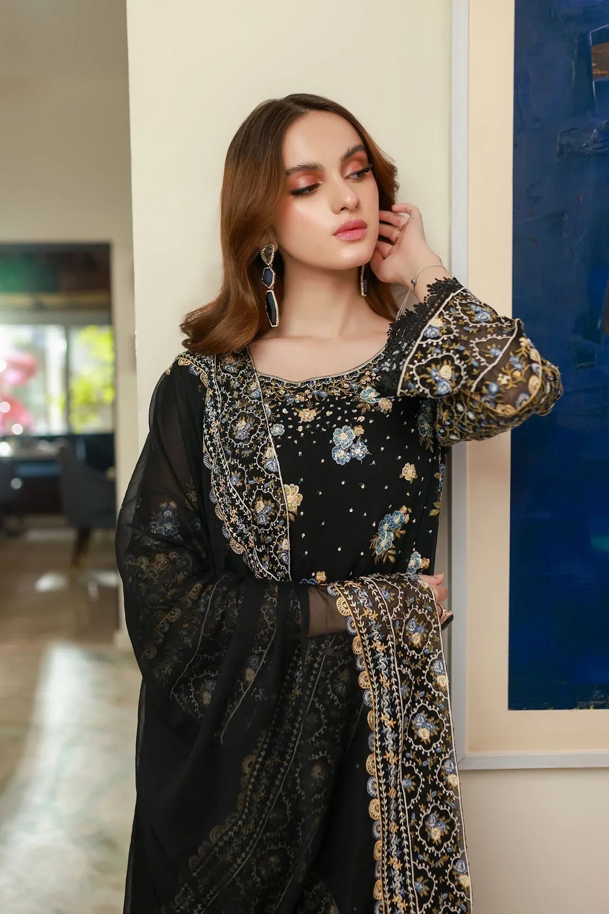 Dhanak | Chiffon Pret | SS25DA-2720 - Aqsa Fabrics