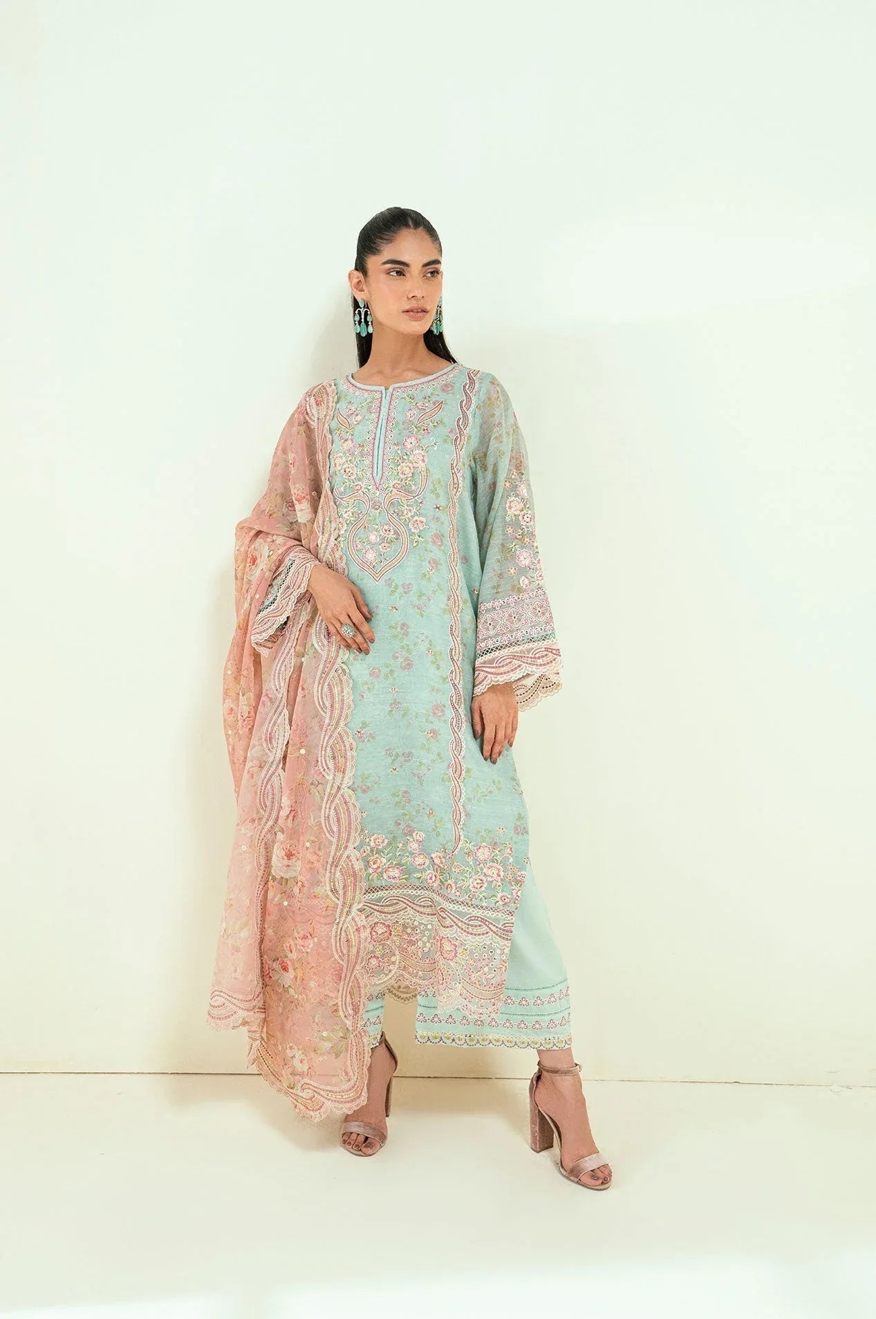 Dhanak | Signature Pret | SS25DA-2722 L-GREEN - Aqsa Fabrics