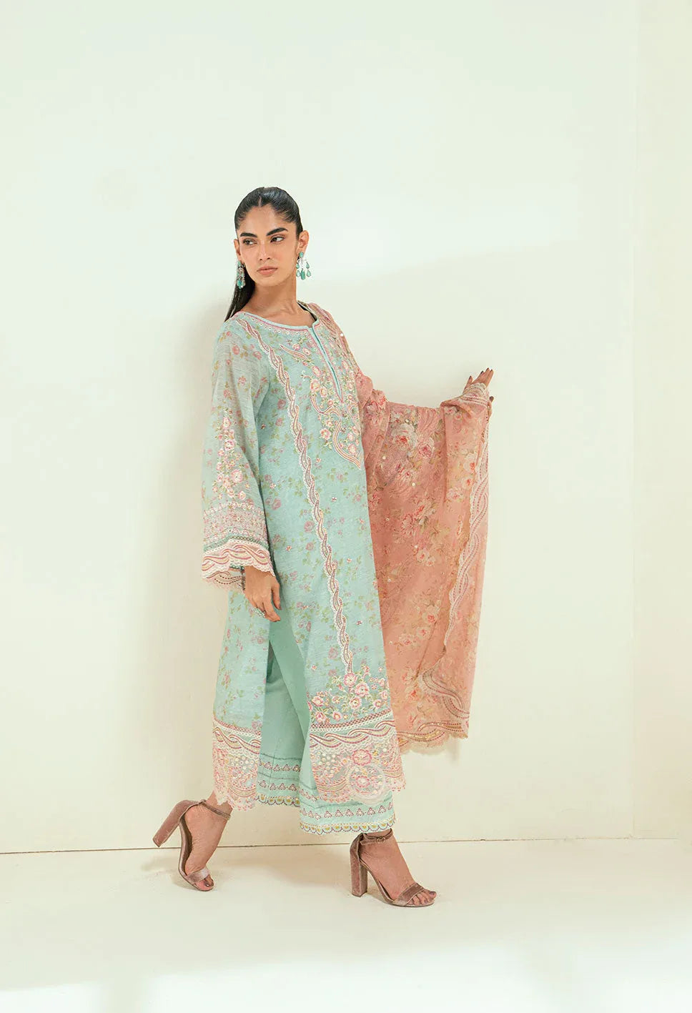 Dhanak | Signature Pret | SS25DA-2722 L-GREEN - Aqsa Fabrics