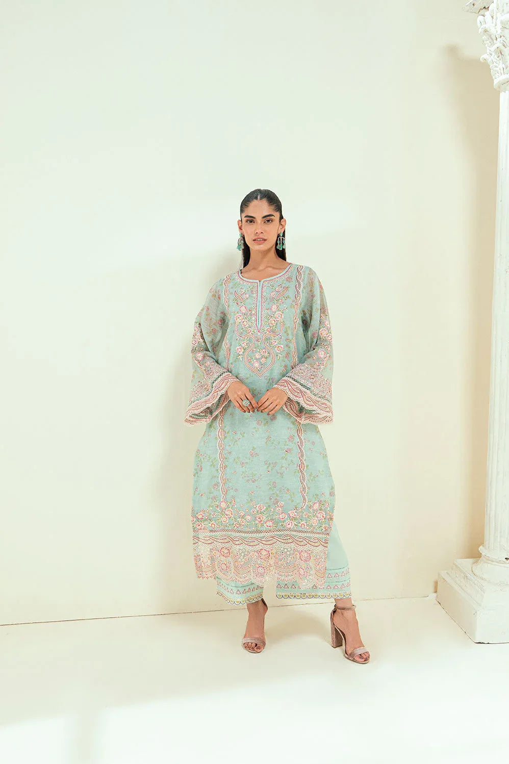 Dhanak | Signature Pret | SS25DA-2722 L-GREEN - Aqsa Fabrics
