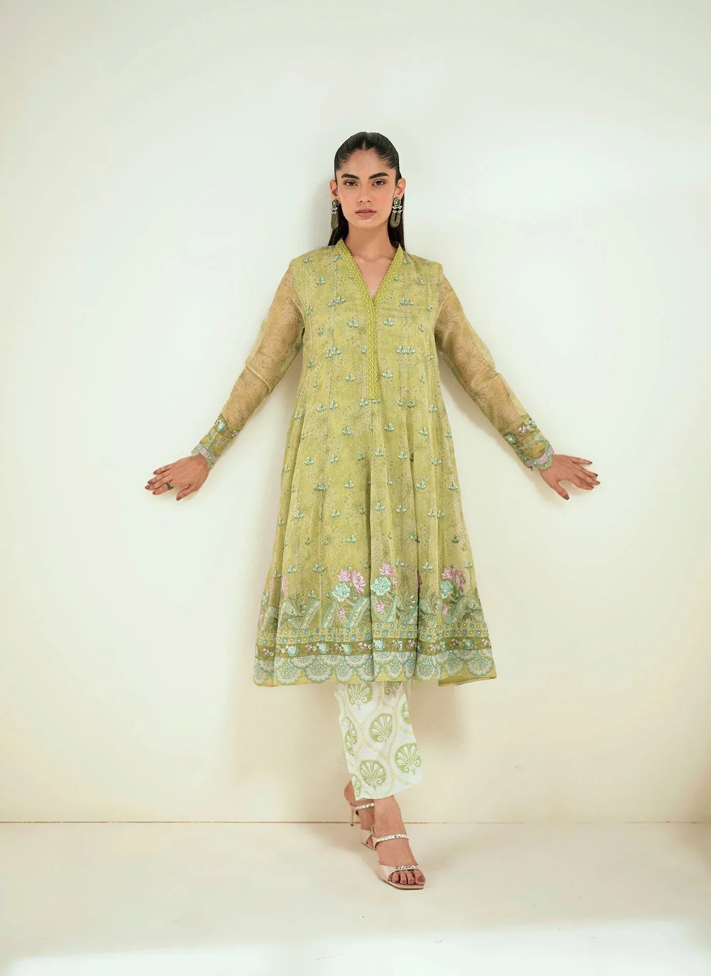Dhanak | Signature Pret | SS25DA-2729 L-GREEN - Aqsa Fabrics