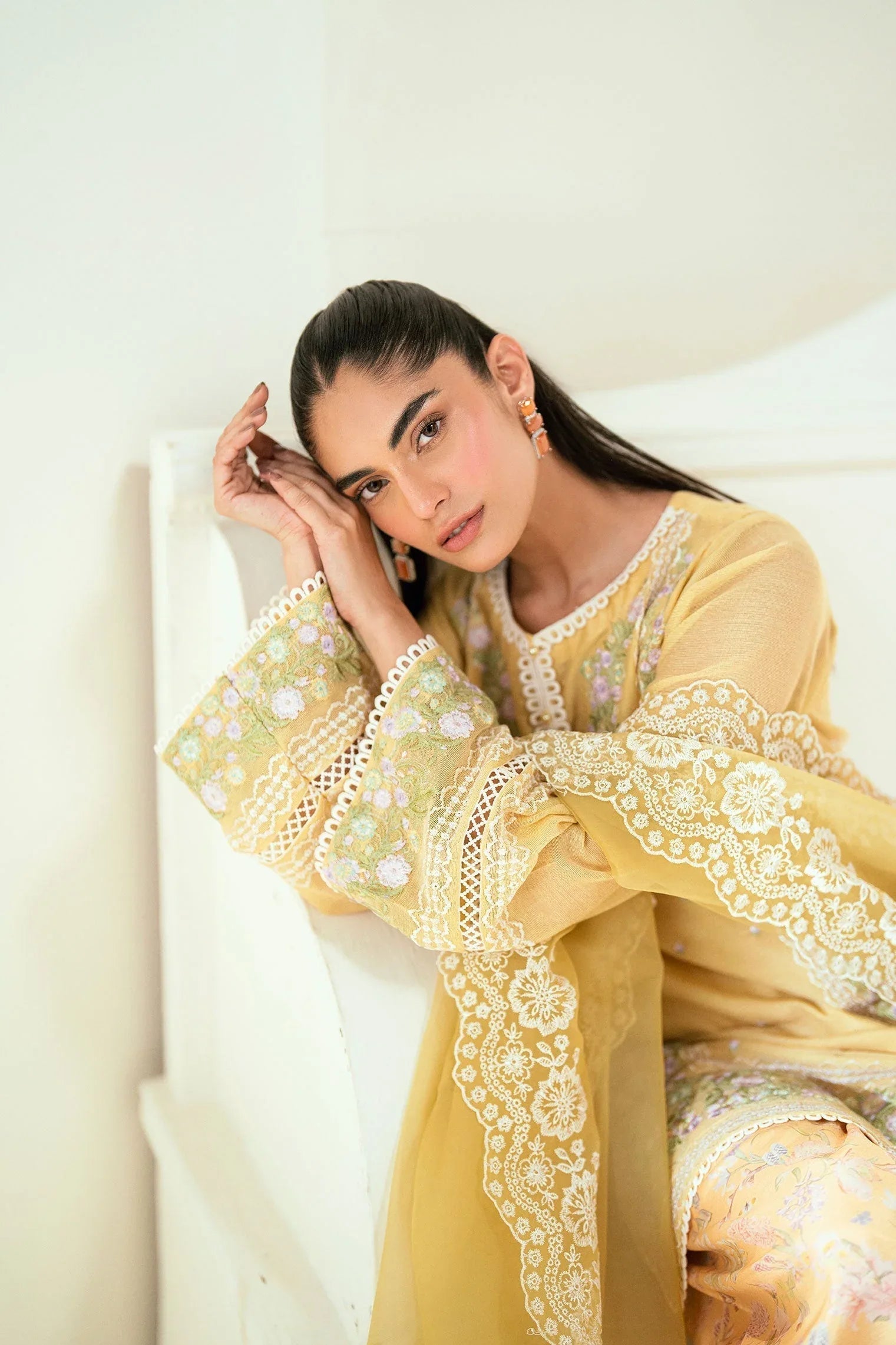 Dhanak | Signature Pret | SS25DA-2741 YELLOW - Aqsa Fabrics