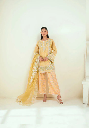 Dhanak | Signature Pret | SS25DA-2741 YELLOW - Aqsa Fabrics