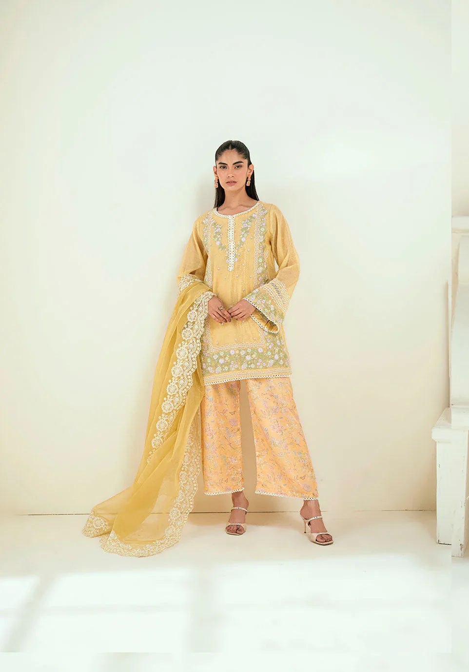 Dhanak | Signature Pret | SS25DA-2741 YELLOW - Aqsa Fabrics