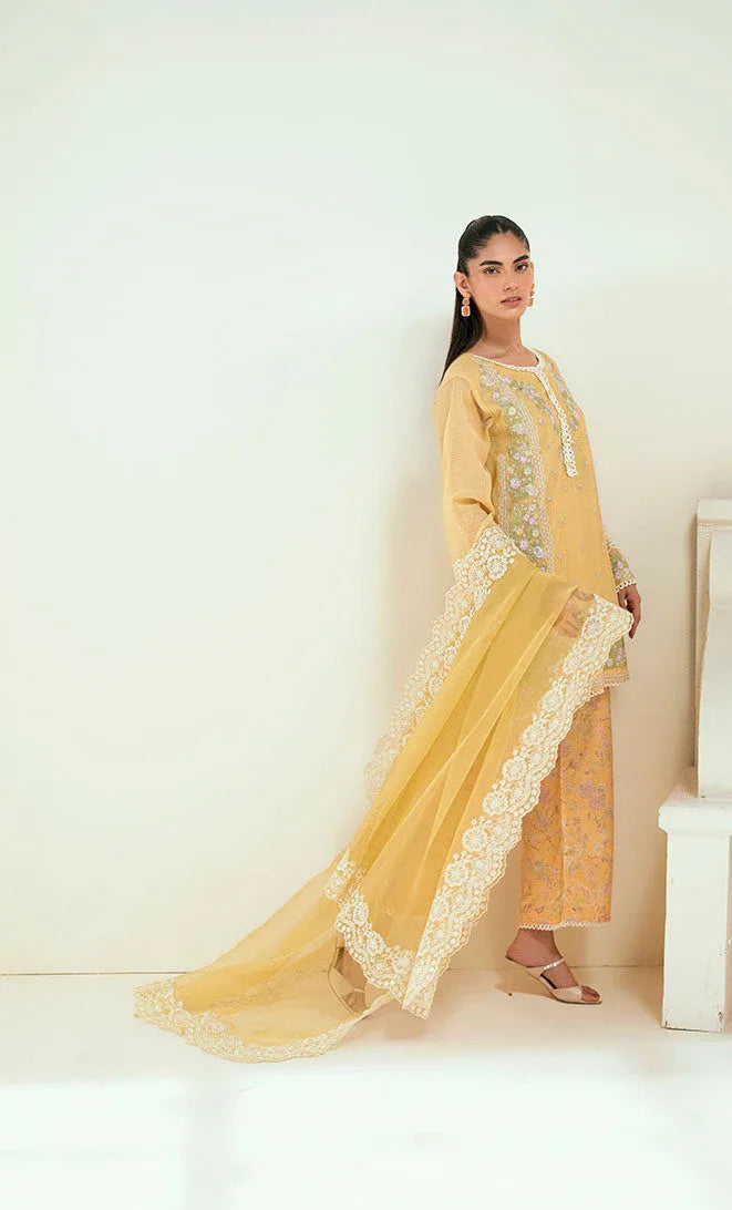 Dhanak | Signature Pret | SS25DA-2741 YELLOW - Aqsa Fabrics