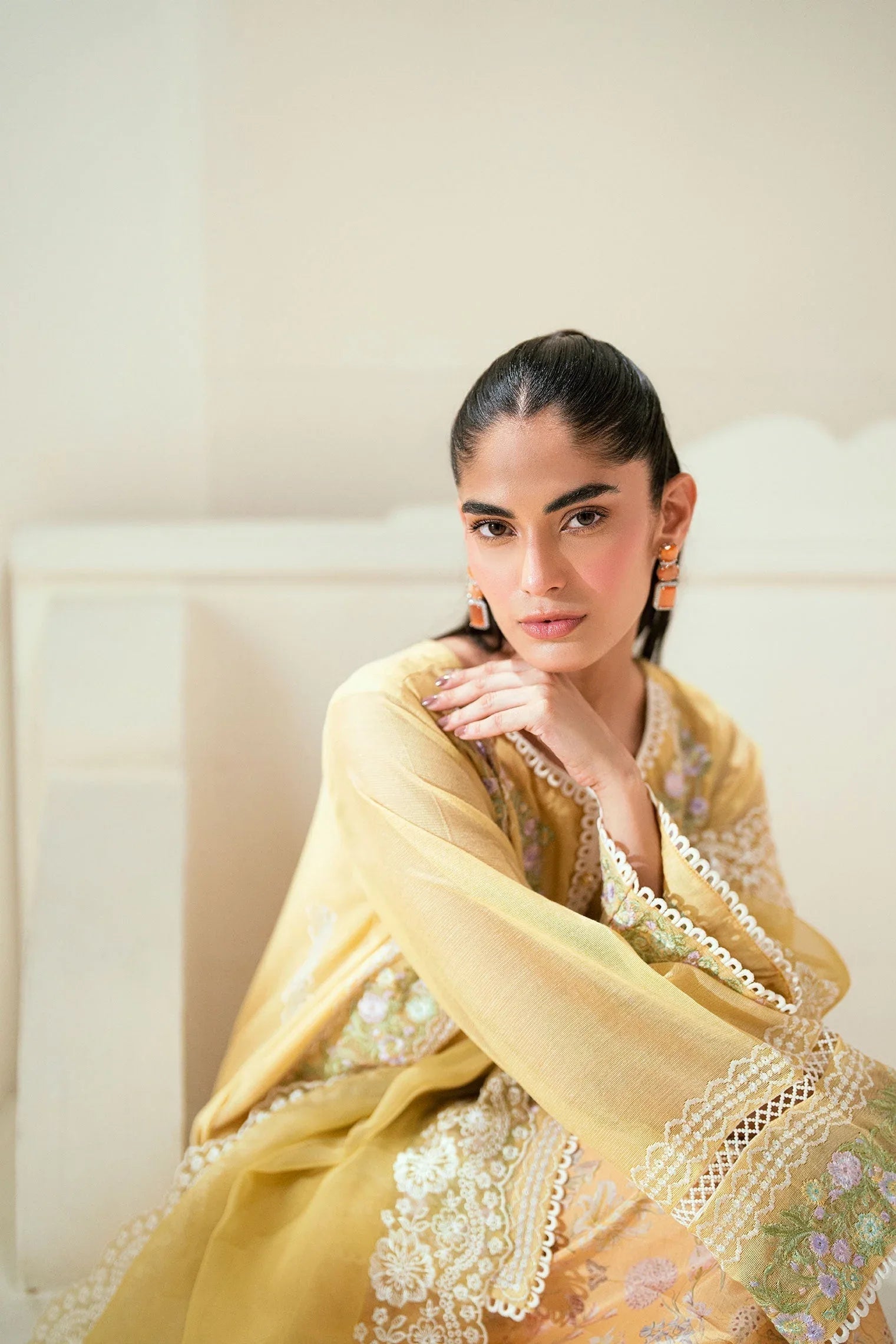 Dhanak | Signature Pret | SS25DA-2741 YELLOW - Aqsa Fabrics