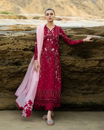 Soraya - Noa Summer PretŸ??25 - Carmine - Aqsa Fabrics