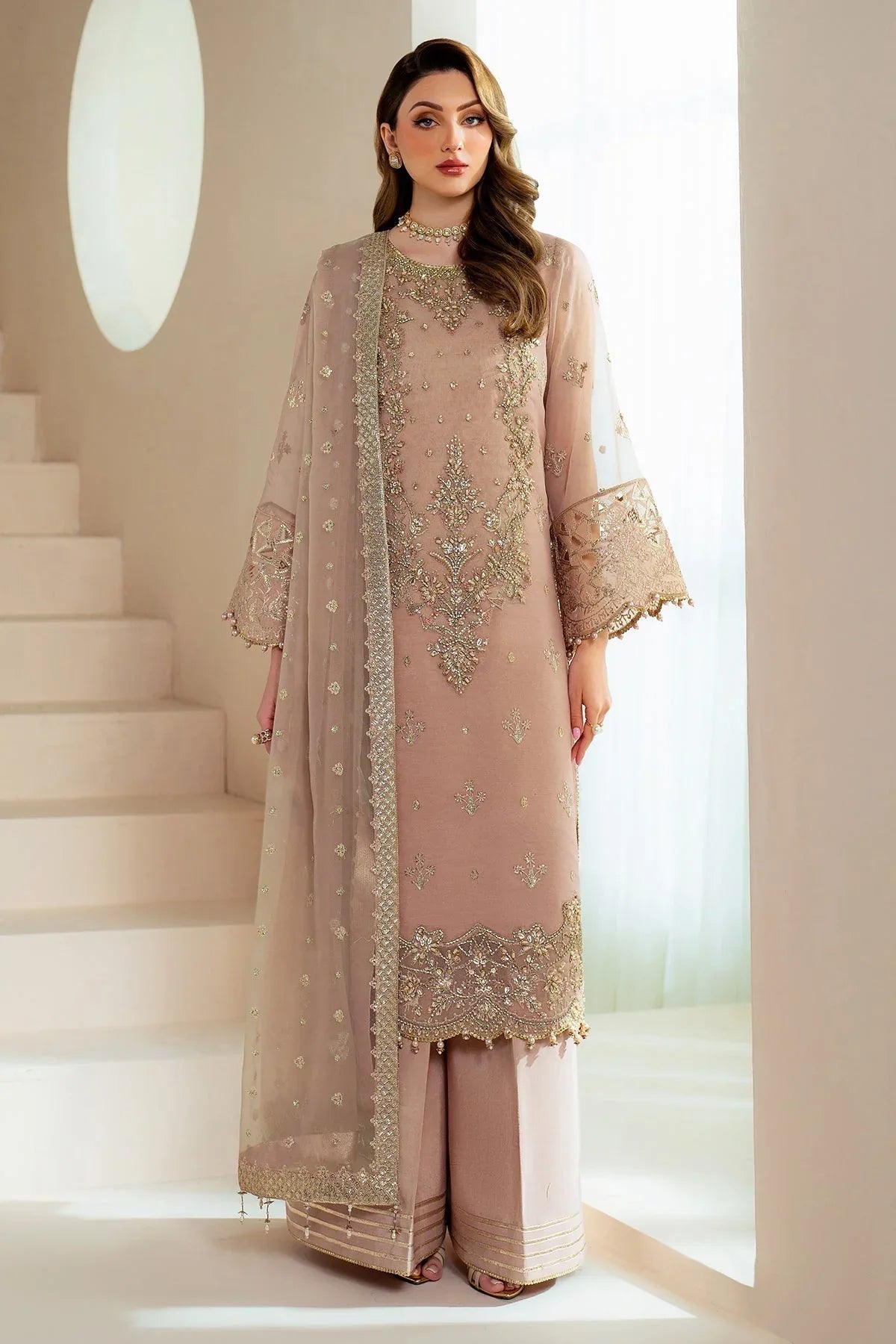 Alizeh | Aymal Chiffon | AF-BHM-4043-Jade - Aqsa Fabrics