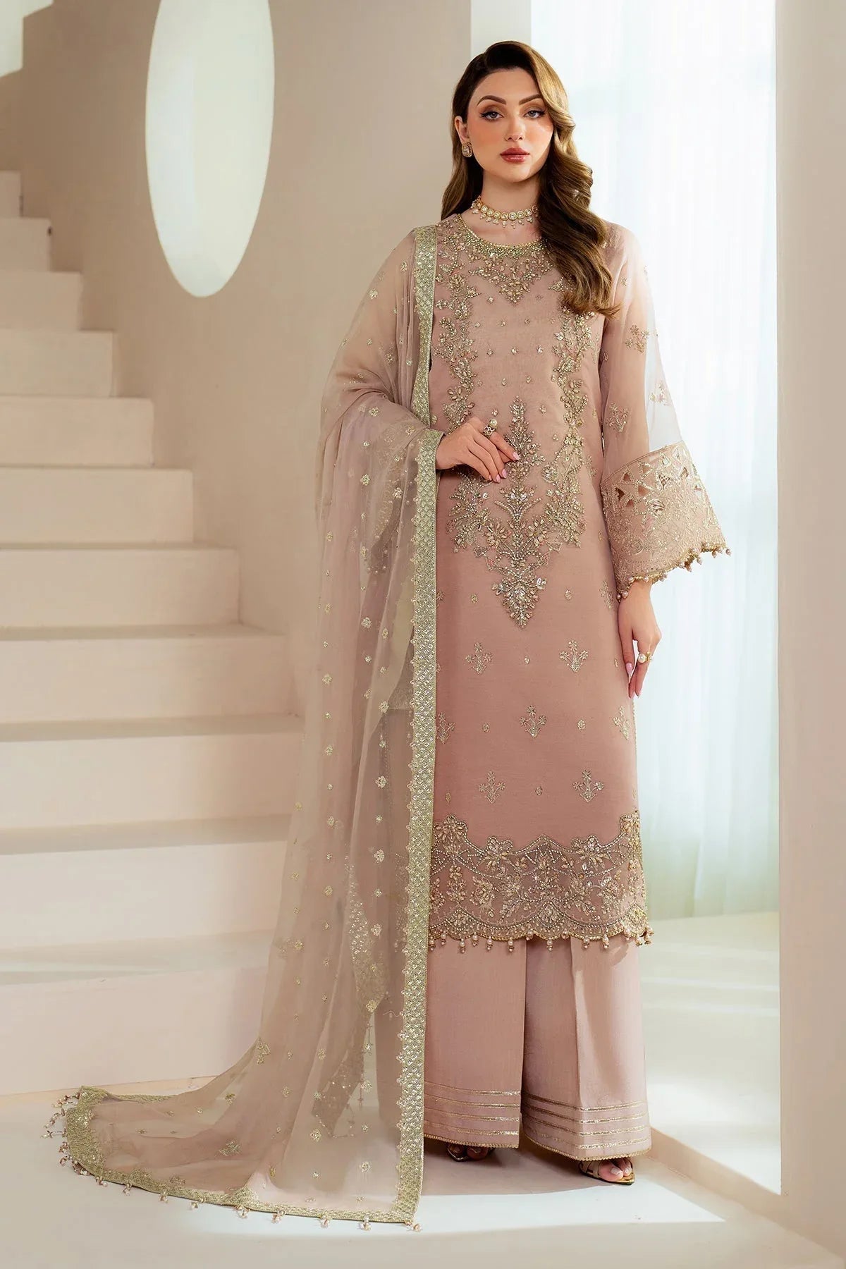 Alizeh | Aymal Chiffon | AF-BHM-4043-Jade - Aqsa Fabrics