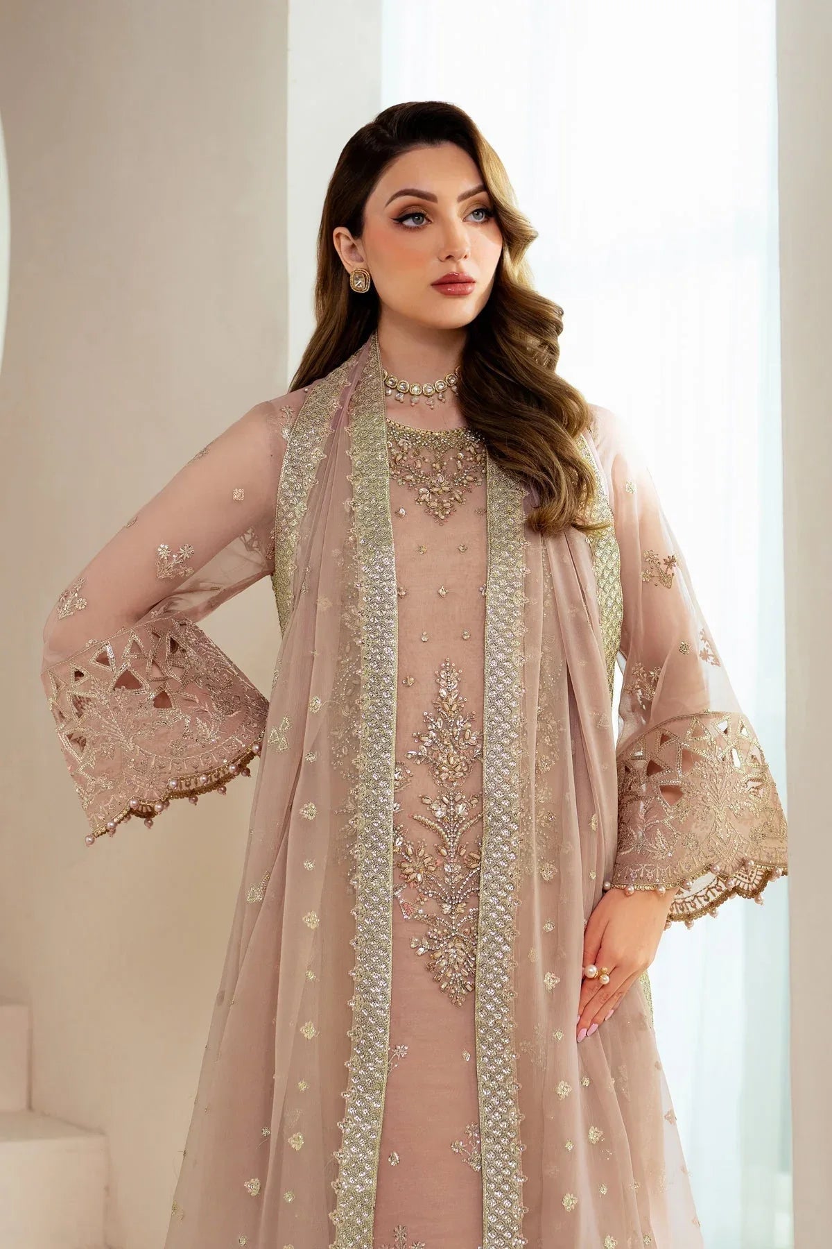 Alizeh | Aymal Chiffon | AF-BHM-4043-Jade - Aqsa Fabrics