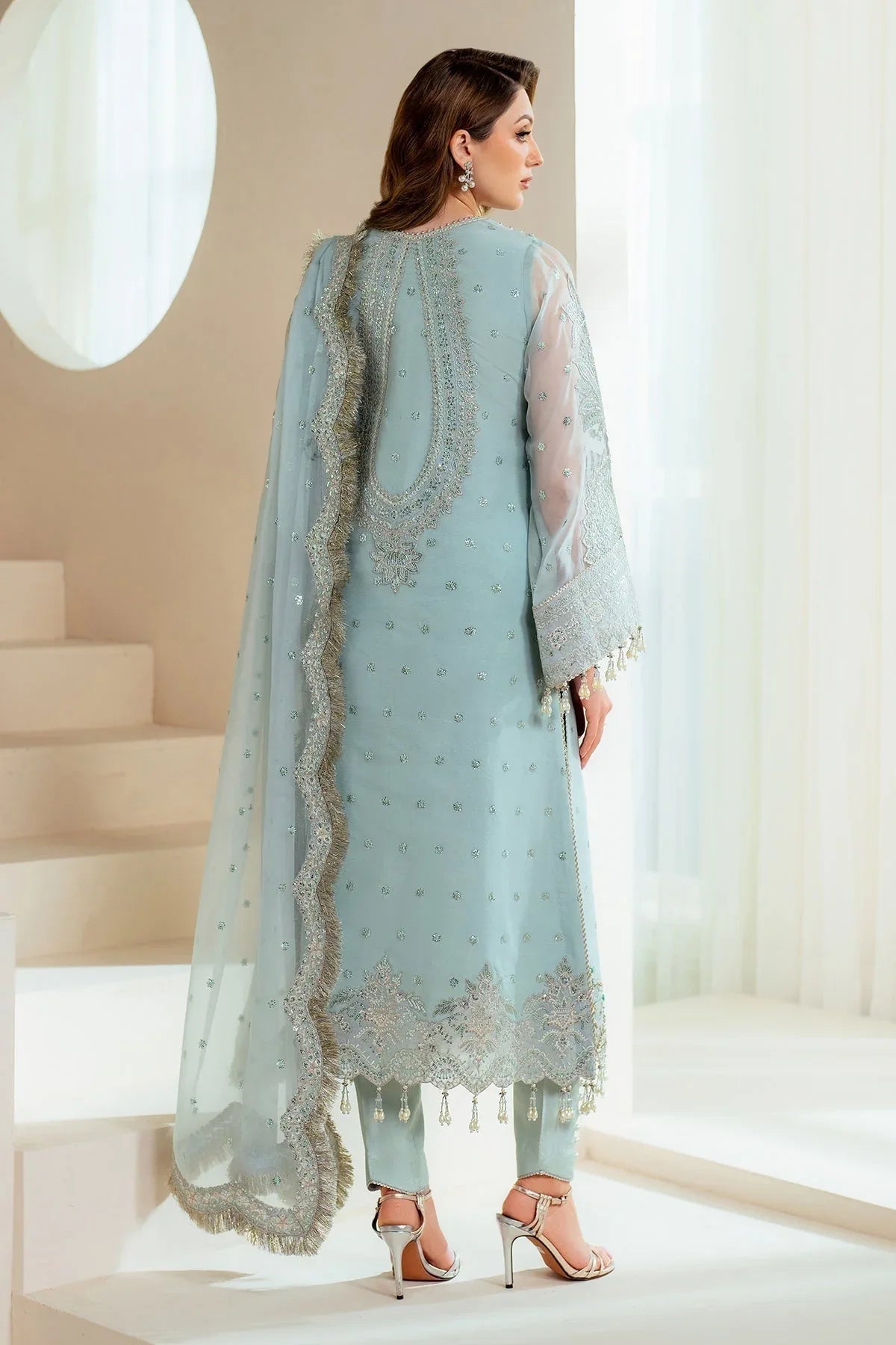 Alizeh | Aymal Chiffon | AF-BHM-4044-Orla - Aqsa Fabrics