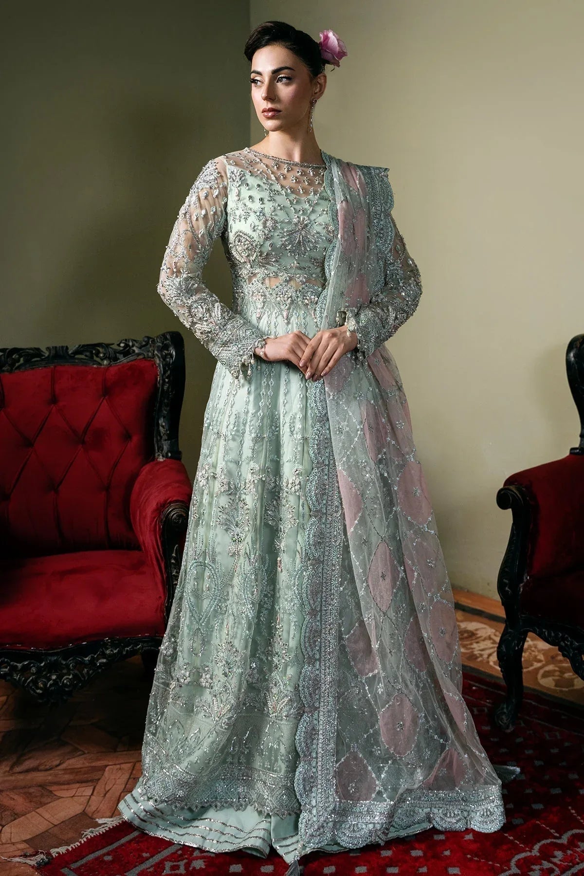 Mina Kashif | Kahani Formals | Zarpash - Aqsa Fabrics
