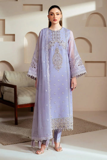 Alizeh | Aymal Chiffon | AF-BHM-4041-Marine - Aqsa Fabrics