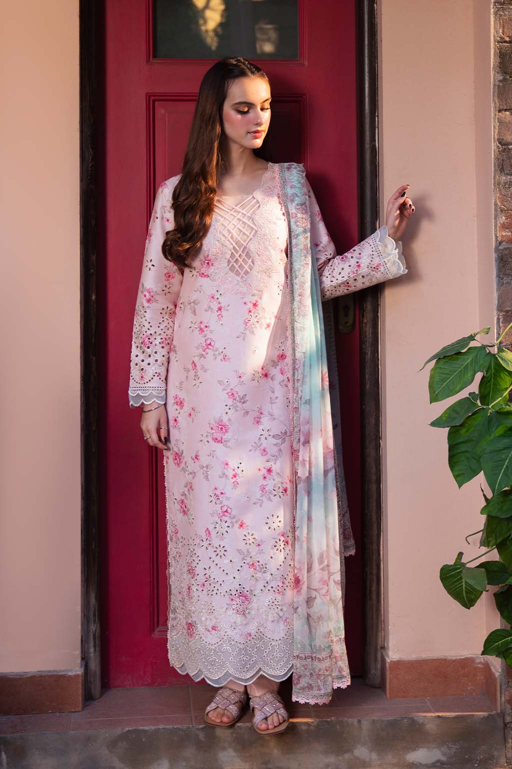Neeshay | Summer Lines Printkari 25 | PECHE - Aqsa Fabrics