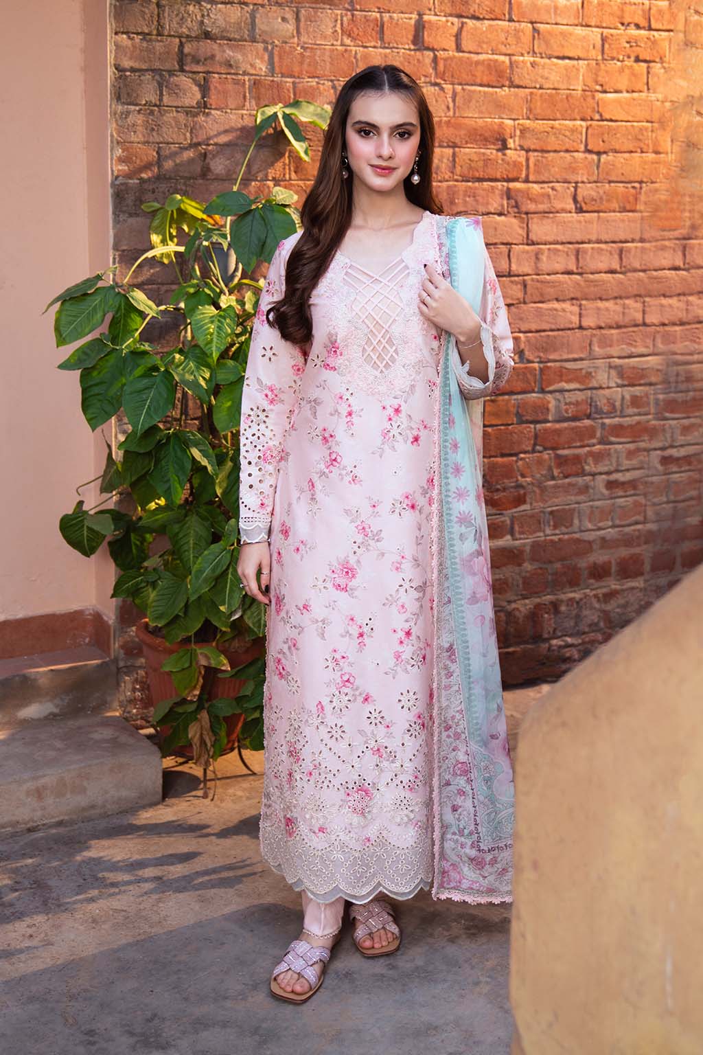 Neeshay | Summer Lines Printkari 25 | PECHE - Aqsa Fabrics