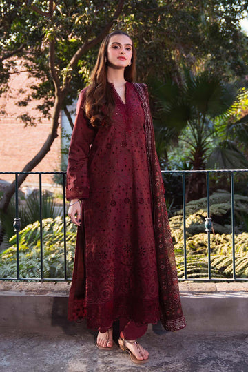 Neeshay | Summer Lines Printkari 25 | GARNET - Aqsa Fabrics