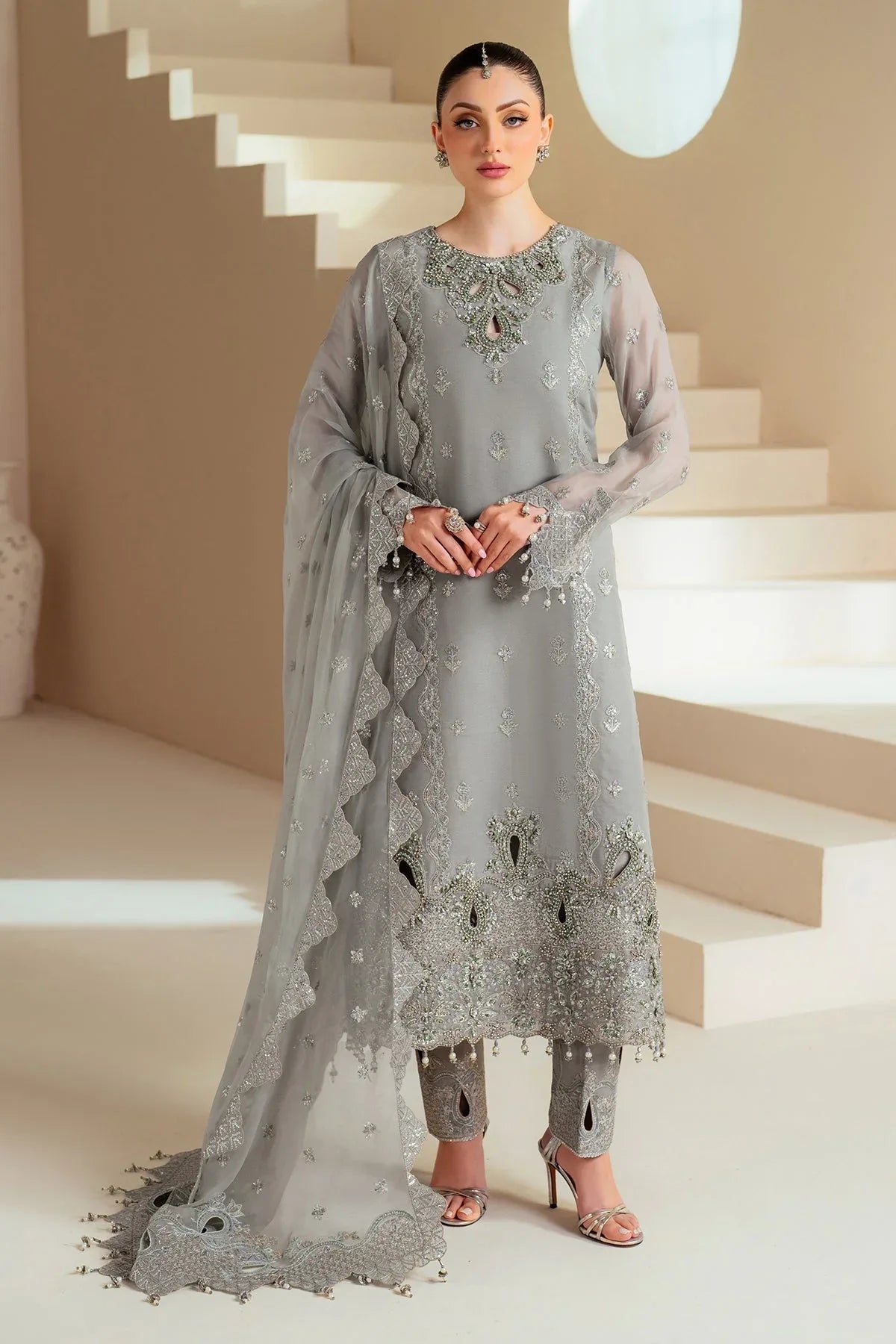 Alizeh | Aymal Chiffon | AF-BHM-4046-Ahvi - Aqsa Fabrics