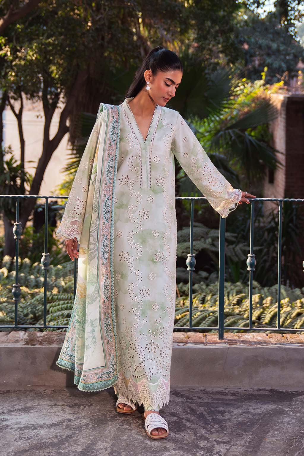 Neeshay | Summer Lines Printkari 25 | MEADOW MIST - Aqsa Fabrics
