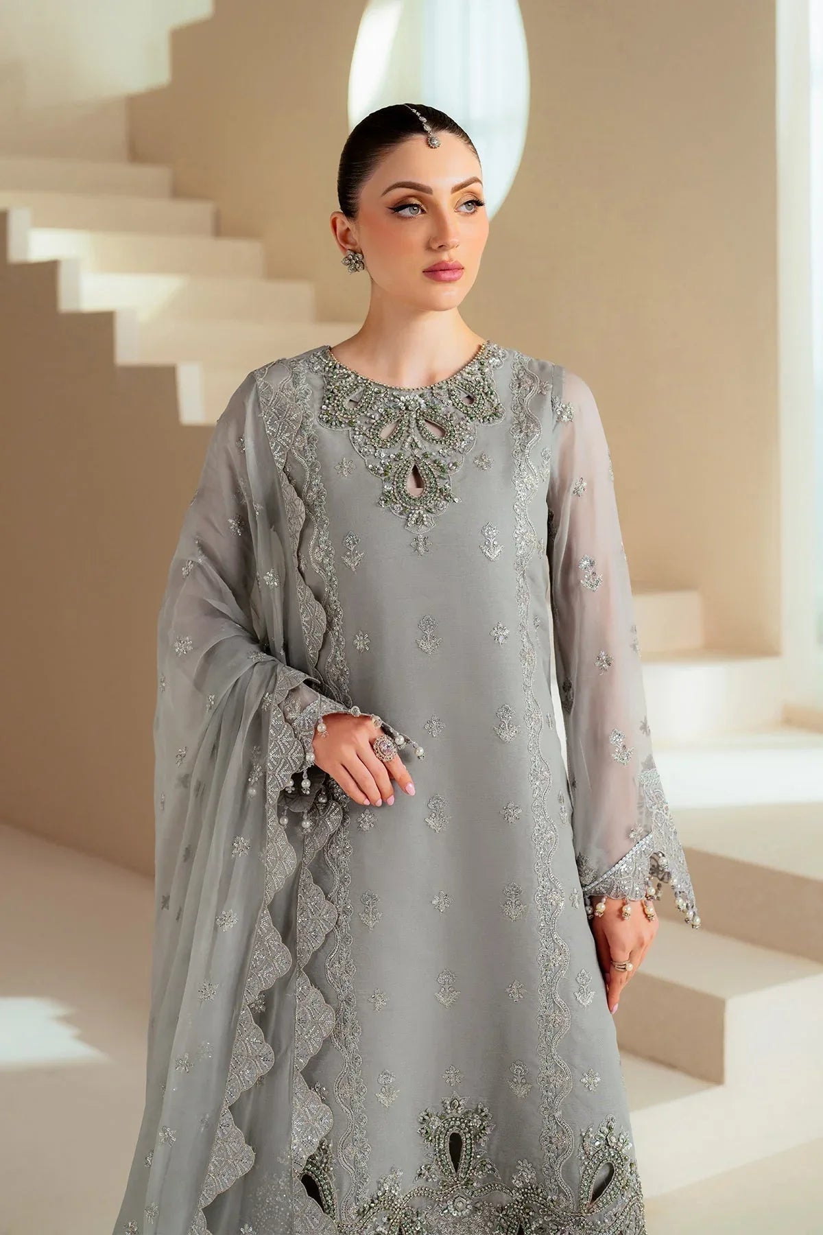 Alizeh | Aymal Chiffon | AF-BHM-4046-Ahvi - Aqsa Fabrics