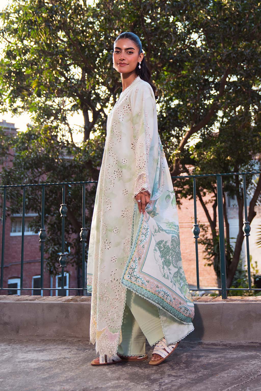 Neeshay | Summer Lines Printkari 25 | MEADOW MIST - Aqsa Fabrics