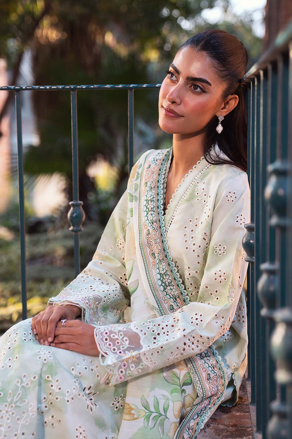 Neeshay | Summer Lines Printkari 25 | MEADOW MIST - Aqsa Fabrics