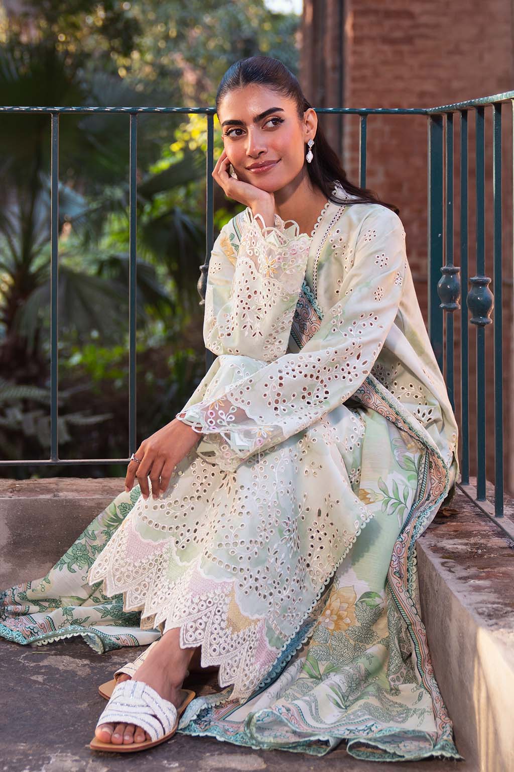 Neeshay | Summer Lines Printkari 25 | MEADOW MIST - Aqsa Fabrics