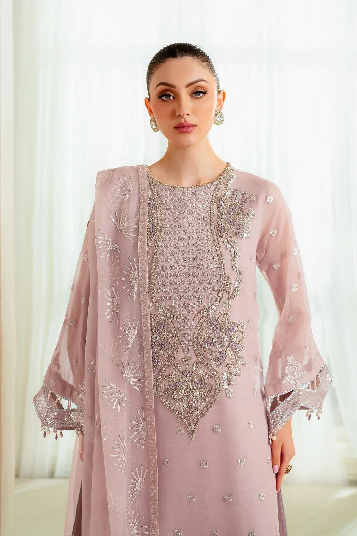 Alizeh | Aymal Chiffon | AF-BHM-4045-Sira - Aqsa Fabrics