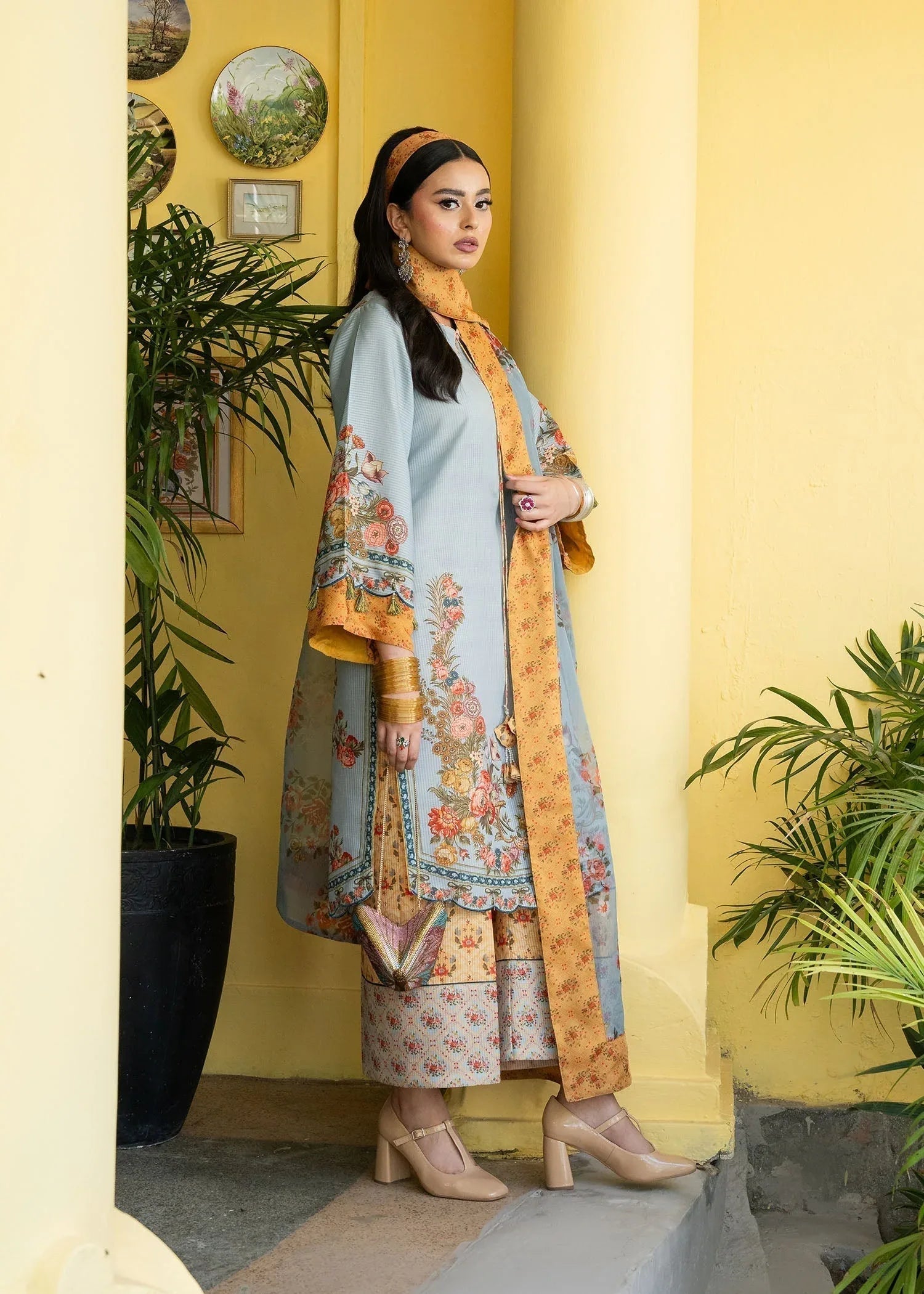 Maria Osama Khan | Retro Lawn 25 | Sama - Aqsa Fabrics