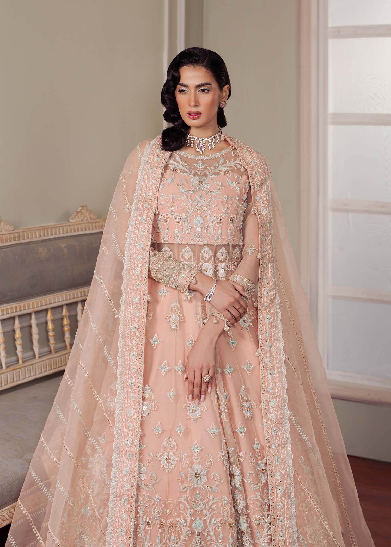 Dastoor | Airah Festive 25 | Cascade - Aqsa Fabrics