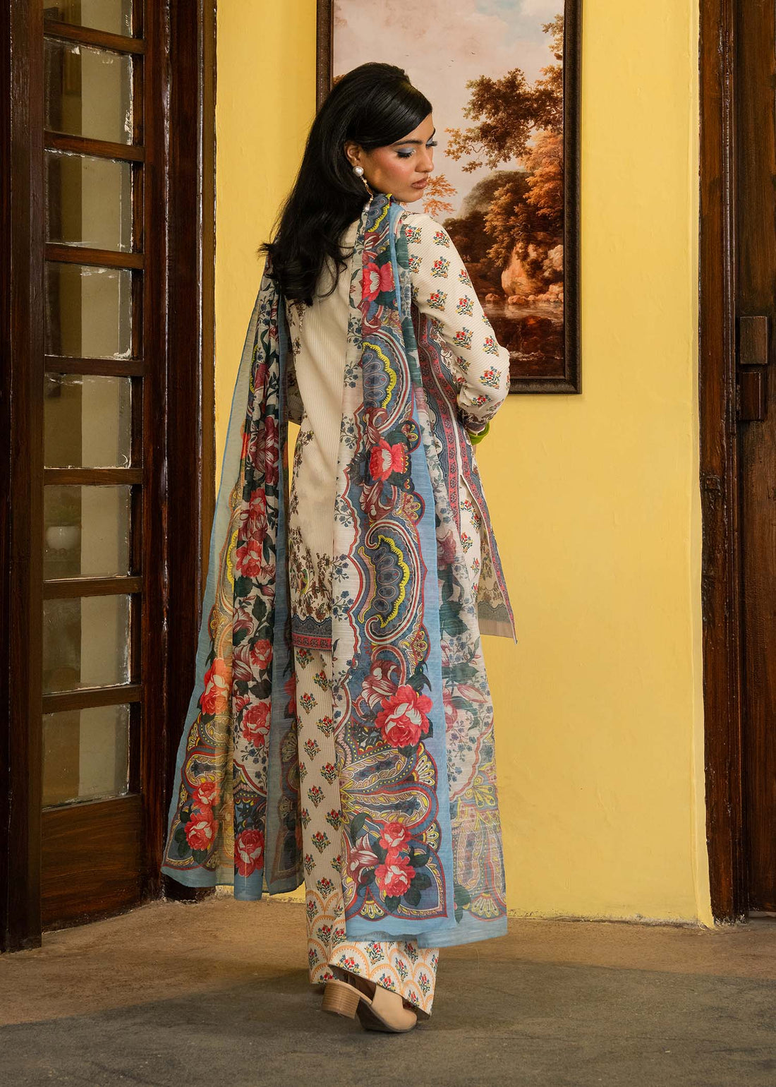 Maria Osama Khan | Retro Lawn 25 | Jasmine - Aqsa Fabrics