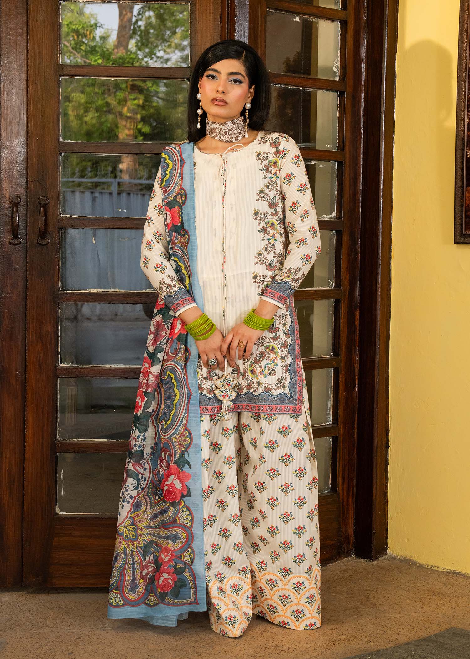 Maria Osama Khan | Retro Lawn 25 | Jasmine - Aqsa Fabrics