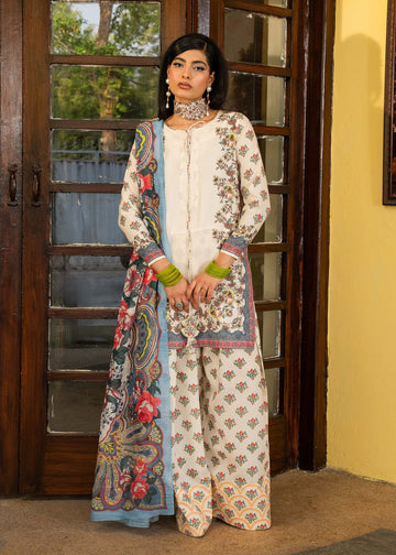 Maria Osama Khan | Retro Lawn 25 | Jasmine - Aqsa Fabrics