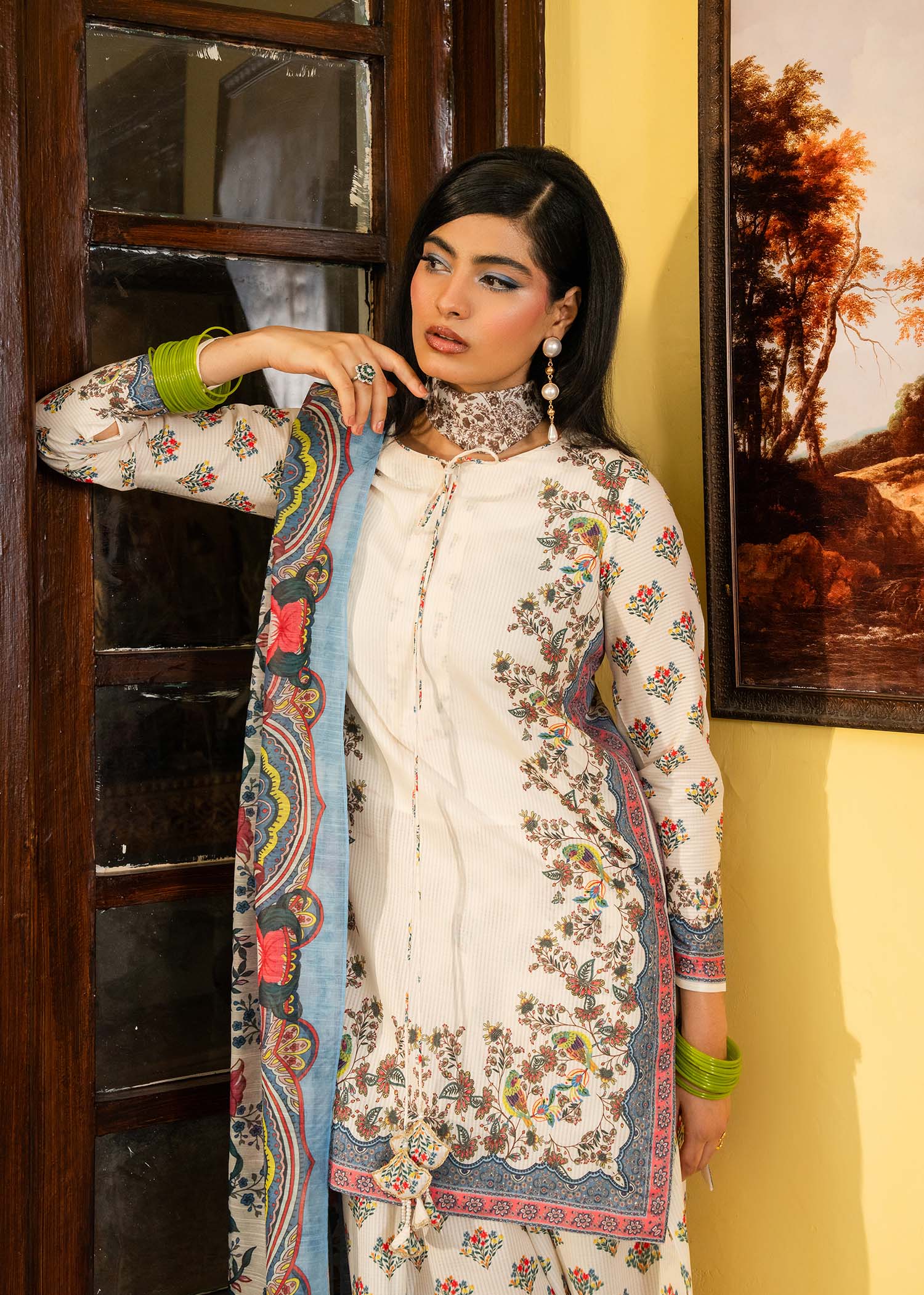 Maria Osama Khan | Retro Lawn 25 | Jasmine - Aqsa Fabrics