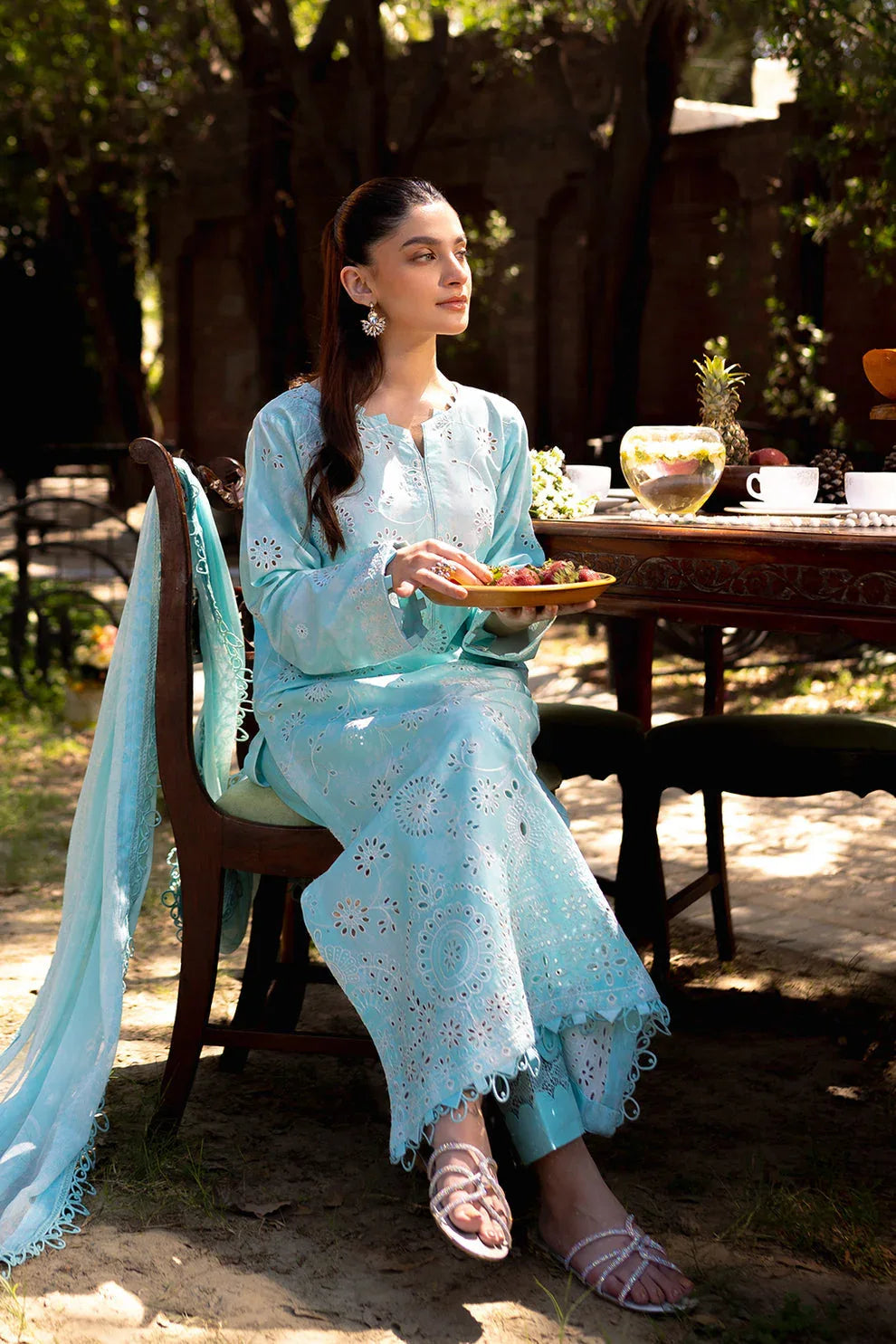 Neeshay | Summer Lines Printkari | OASIS - Aqsa Fabrics