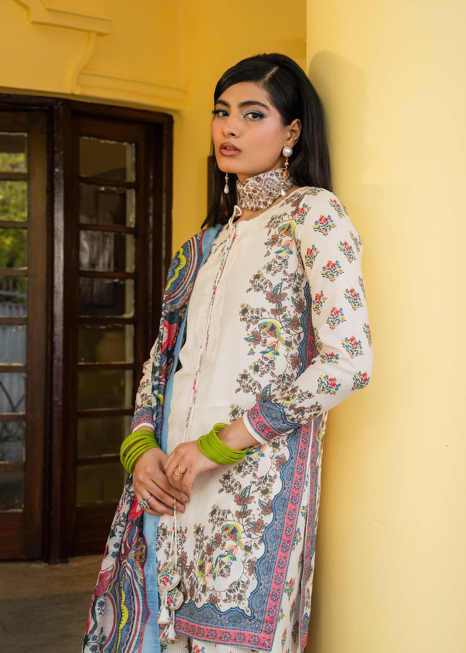 Maria Osama Khan | Retro Lawn 25 | Jasmine - Aqsa Fabrics