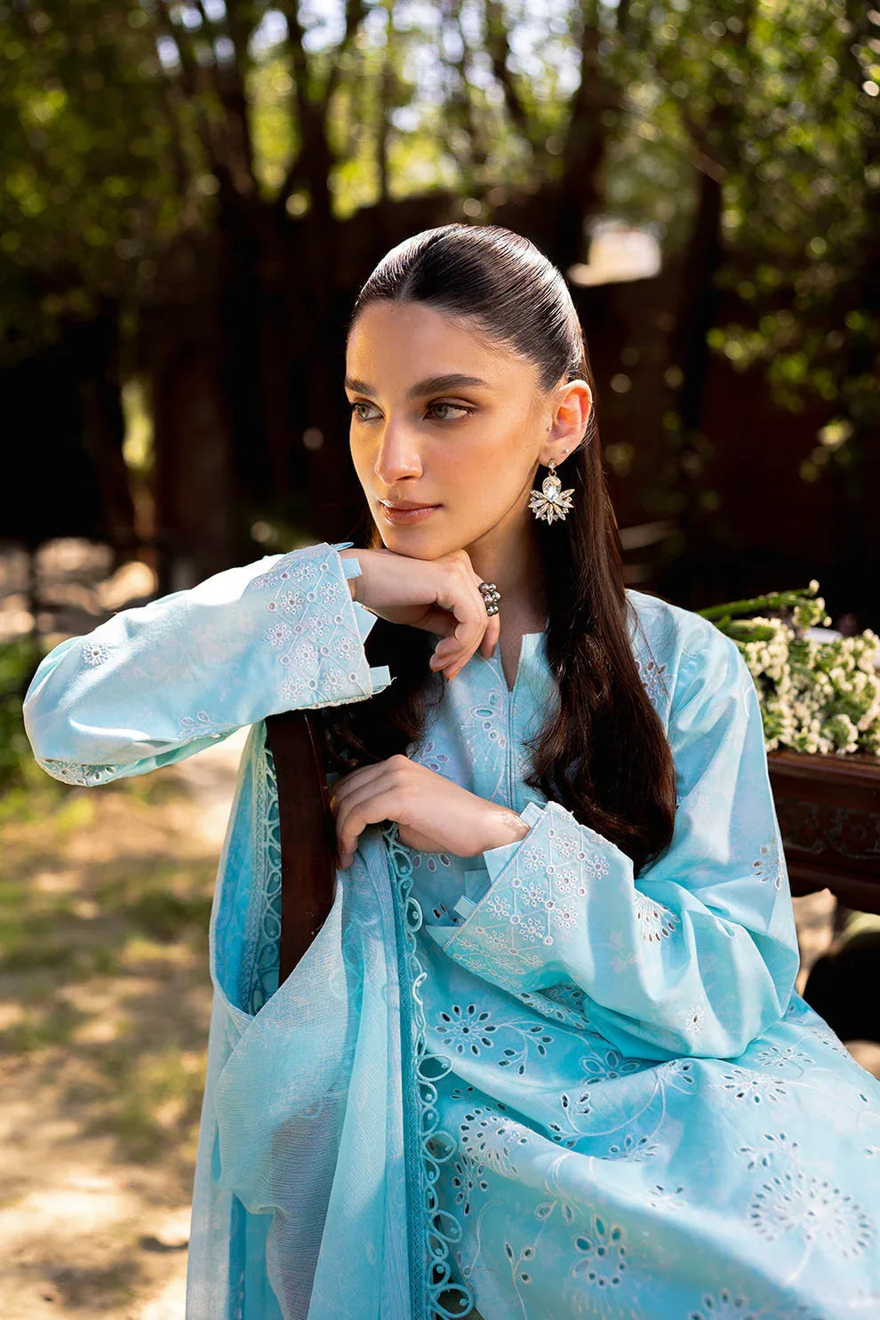 Neeshay | Summer Lines Printkari | OASIS - Aqsa Fabrics