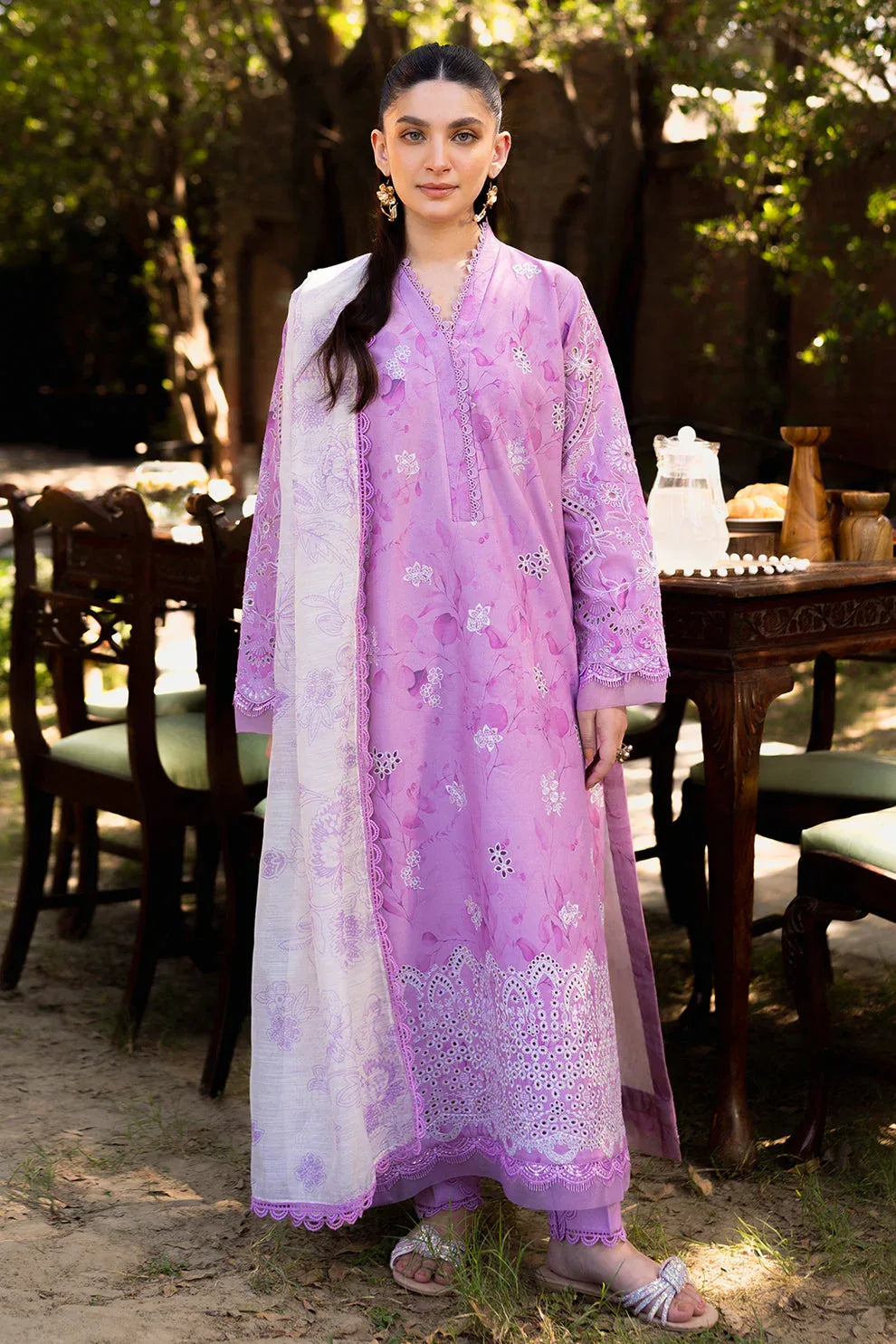 Neeshay | Summer Lines Printkari | PETAL - Aqsa Fabrics