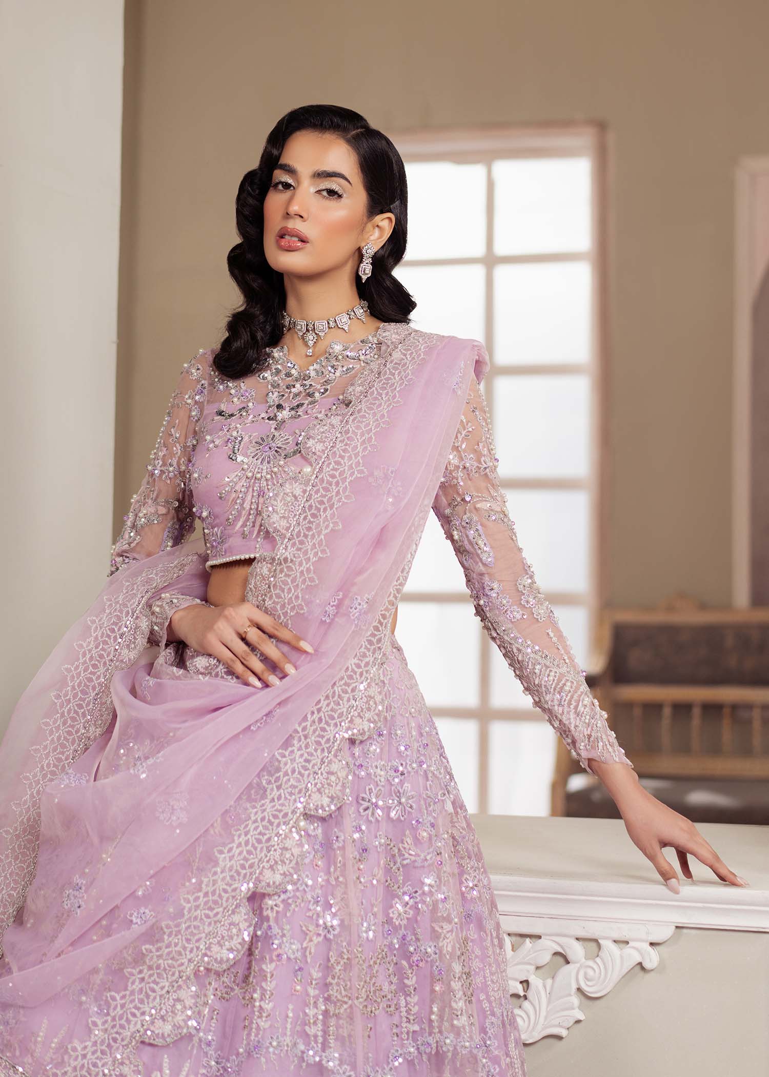 Dastoor | Airah Festive 25 | Lustre - Aqsa Fabrics