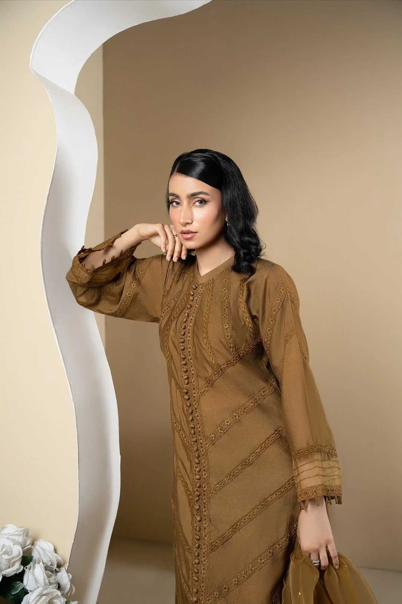 Muntaha | Rumaisa Luxury Pret | Rosia - SFLP05 - Aqsa Fabrics