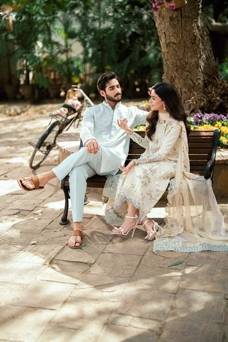Qalamkar | Luxury Lawn Eid Edit | SB-09 Adeena - Aqsa Fabrics