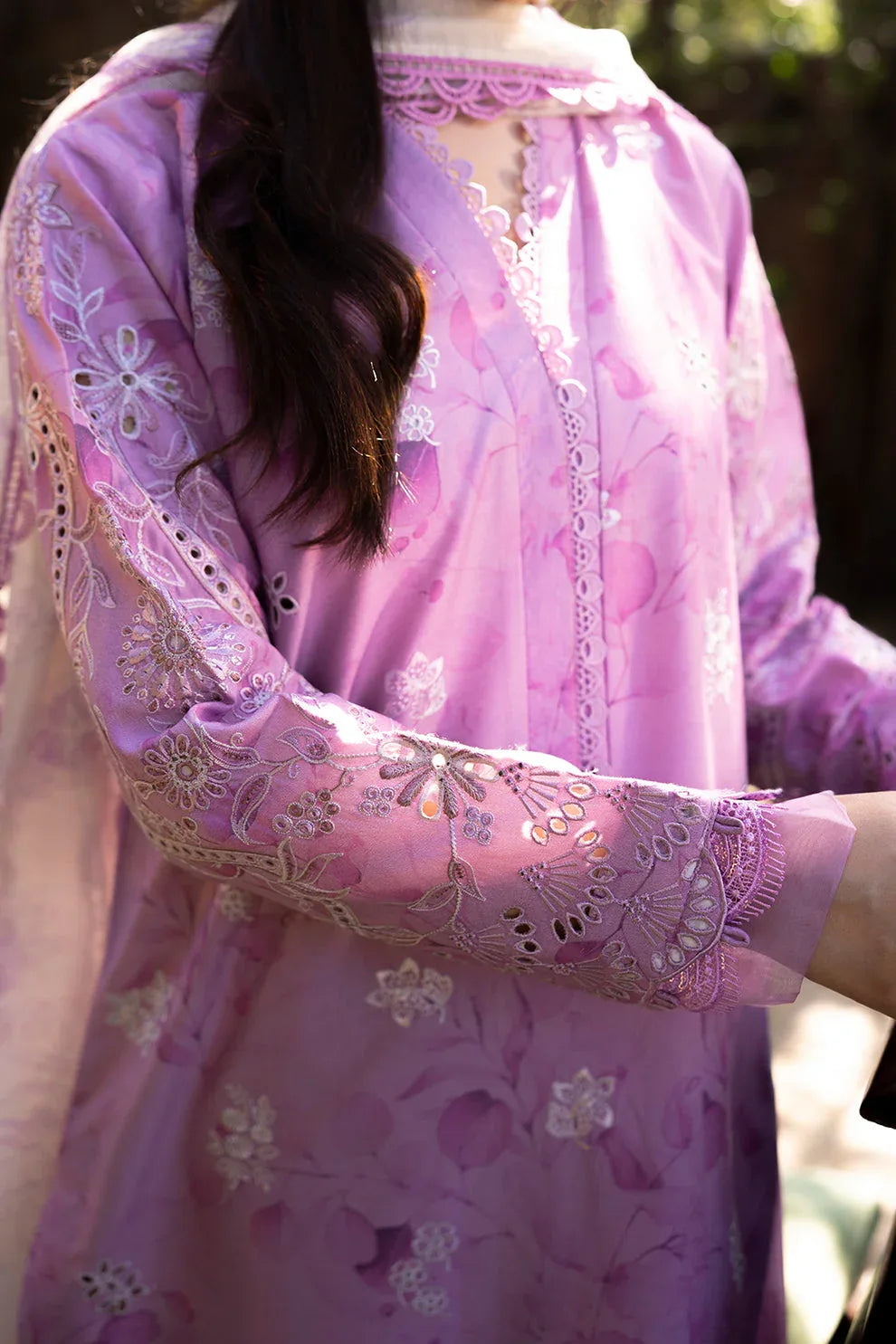 Neeshay | Summer Lines Printkari | PETAL - Aqsa Fabrics