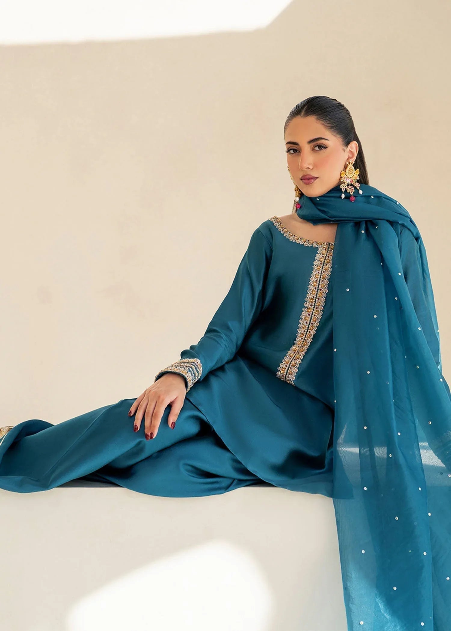 Dastoor | Maahi Luxury Pret 25 | ELISA - Aqsa Fabrics