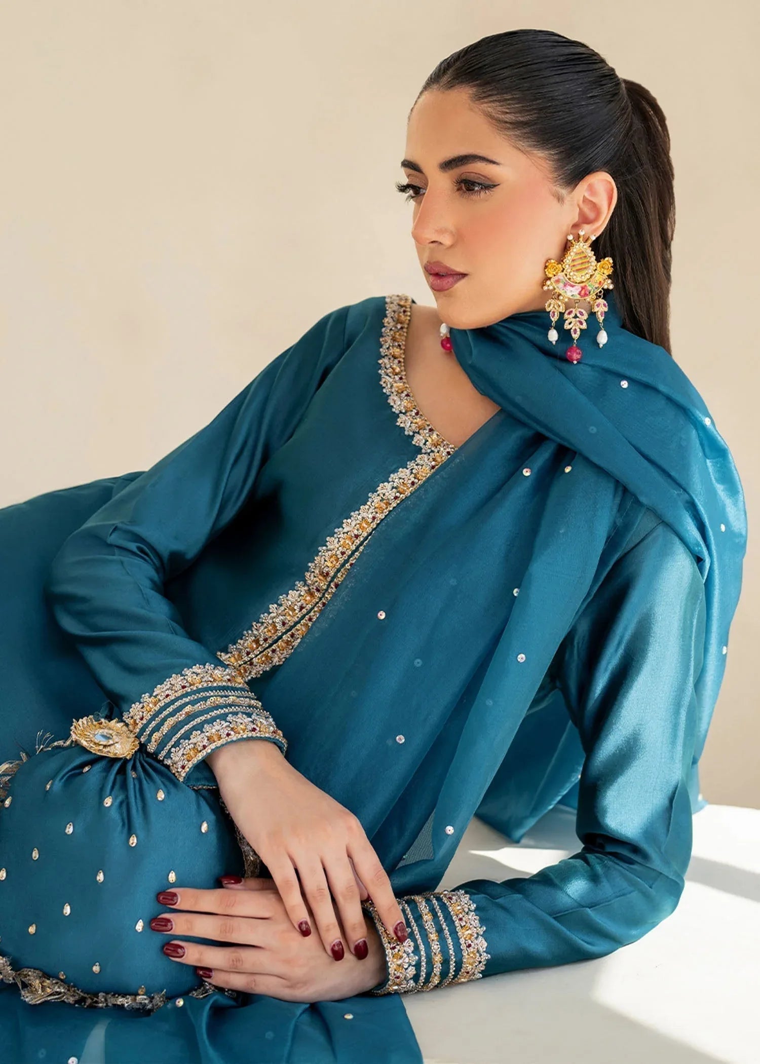 Dastoor | Maahi Luxury Pret 25 | ELISA - Aqsa Fabrics