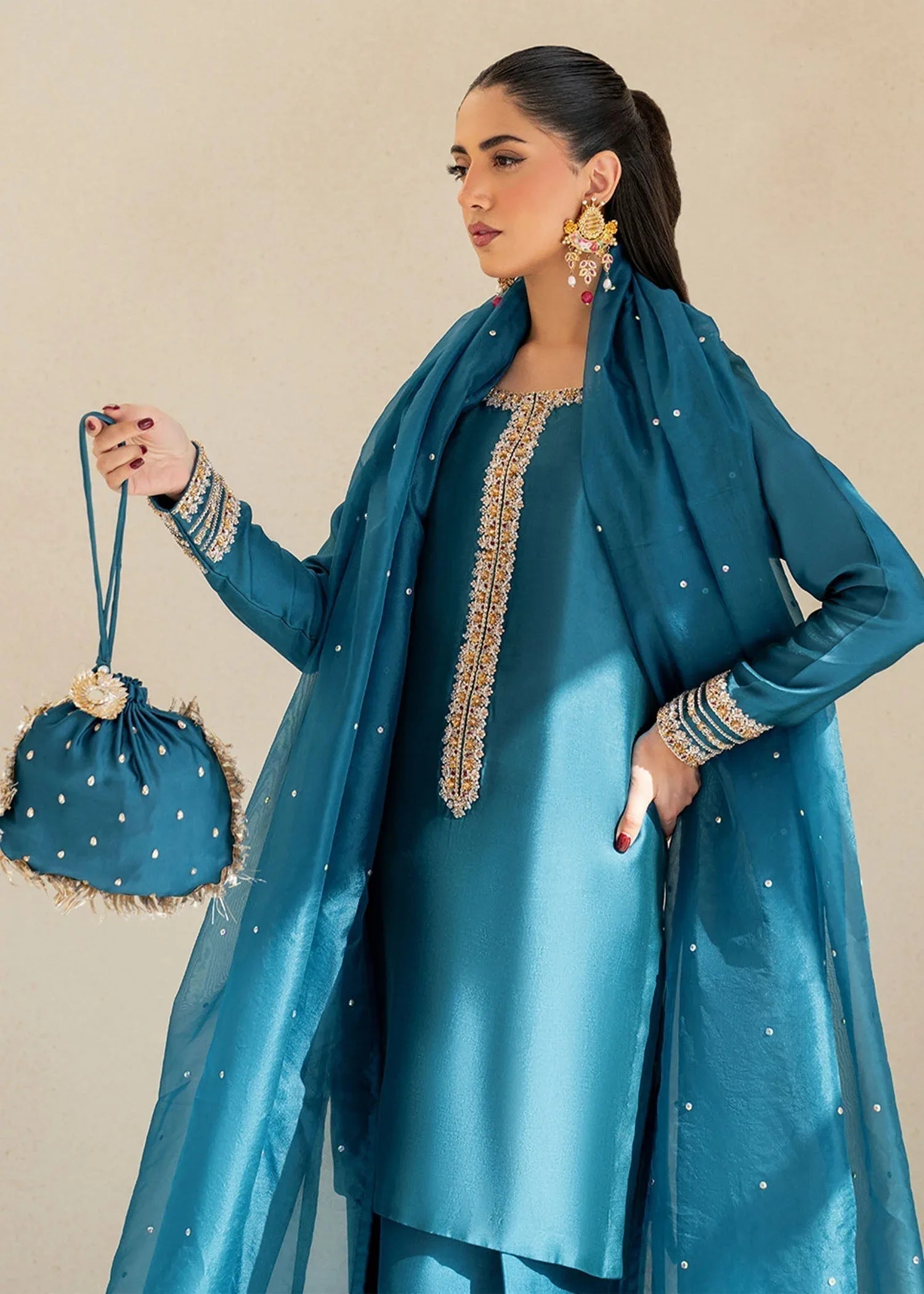 Dastoor | Maahi Luxury Pret 25 | ELISA - Aqsa Fabrics