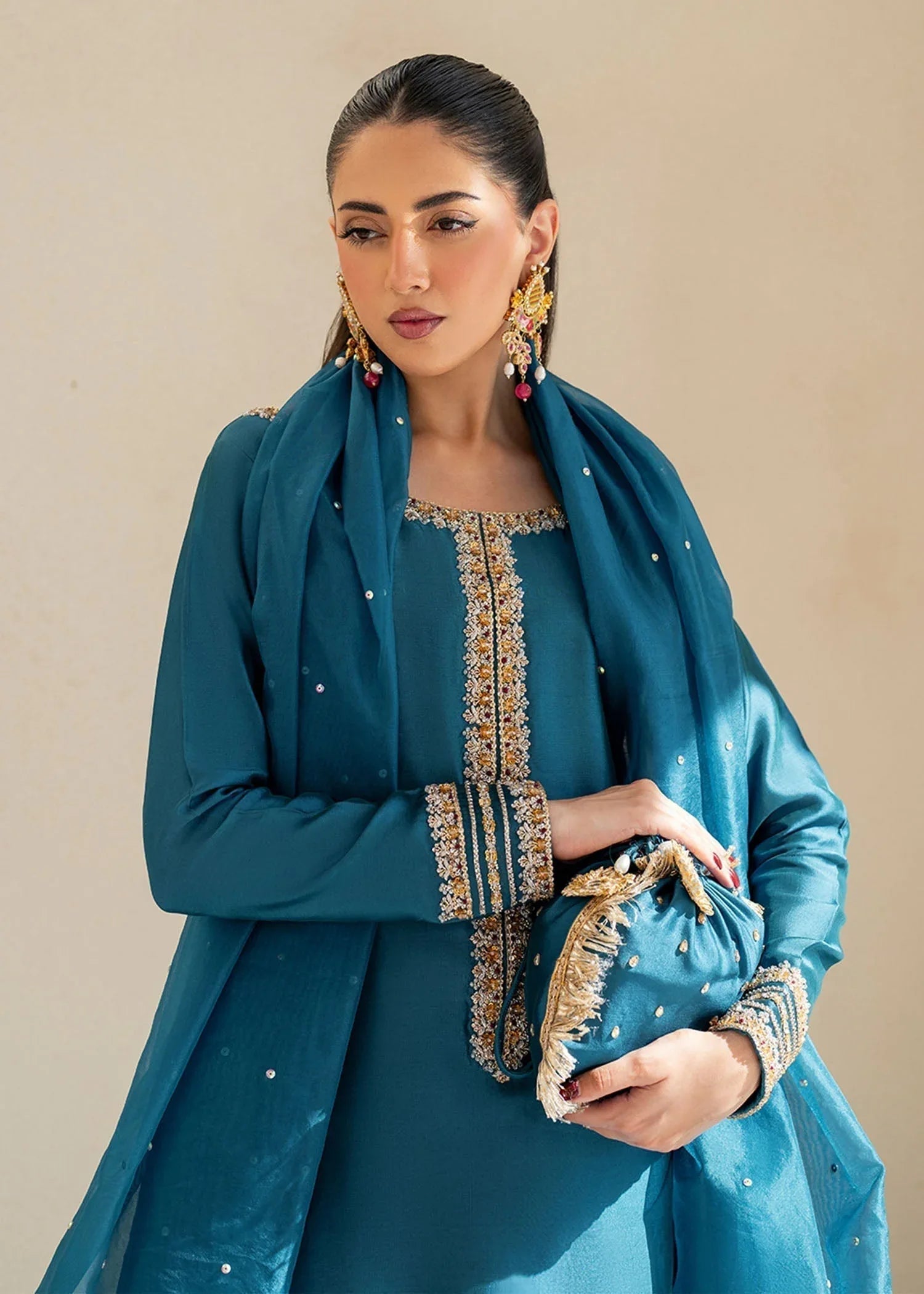 Dastoor | Maahi Luxury Pret 25 | ELISA - Aqsa Fabrics
