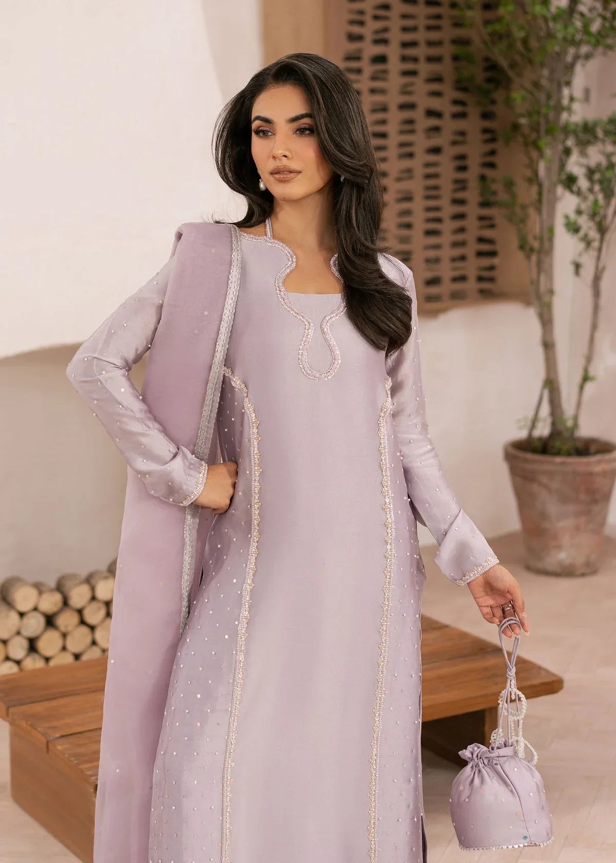Dastoor | Rania Luxury Pret 25 | Aster - Aqsa Fabrics