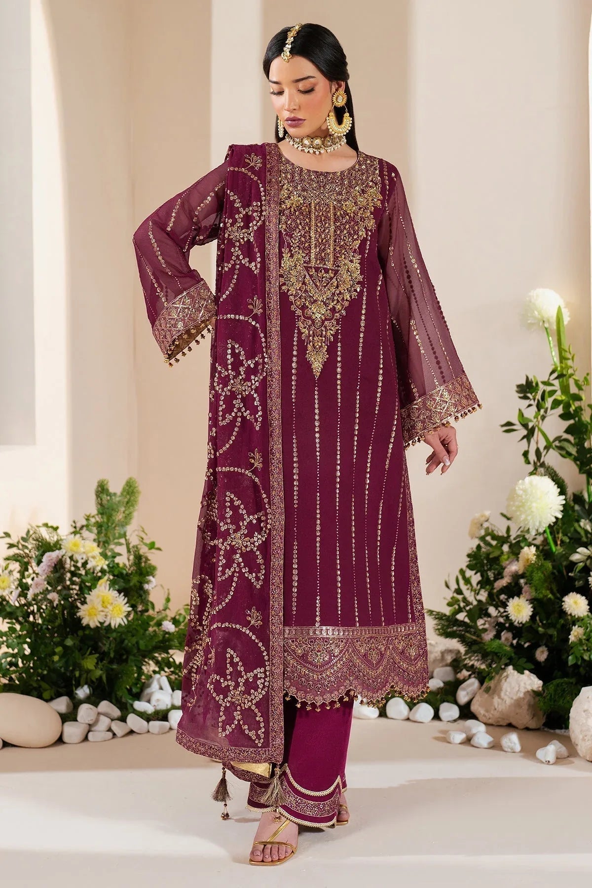 Alizeh | Handcrafted Eid Edit 25 | AF-HM-4034-Dusk - Aqsa Fabrics