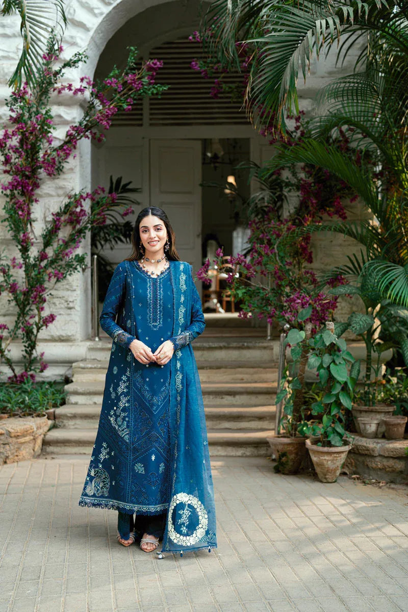 Qalamkar | Luxury Lawn Eid Edit | SB-11 Noray - Aqsa Fabrics